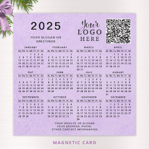 Calendario 2025 Código QR Logotipo comercial Imán 