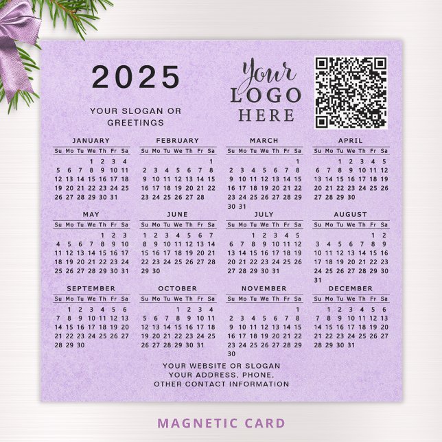 Calendario 2025 Código QR Logotipo comercial Imán  (Subido por el creador)
