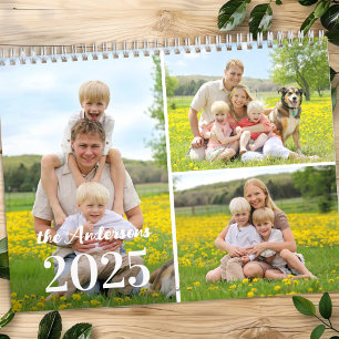 Calendario 2025 Collage de fotos sencillo personalizado mensu