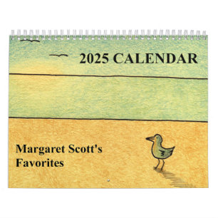 Calendario 2025 con arte original.