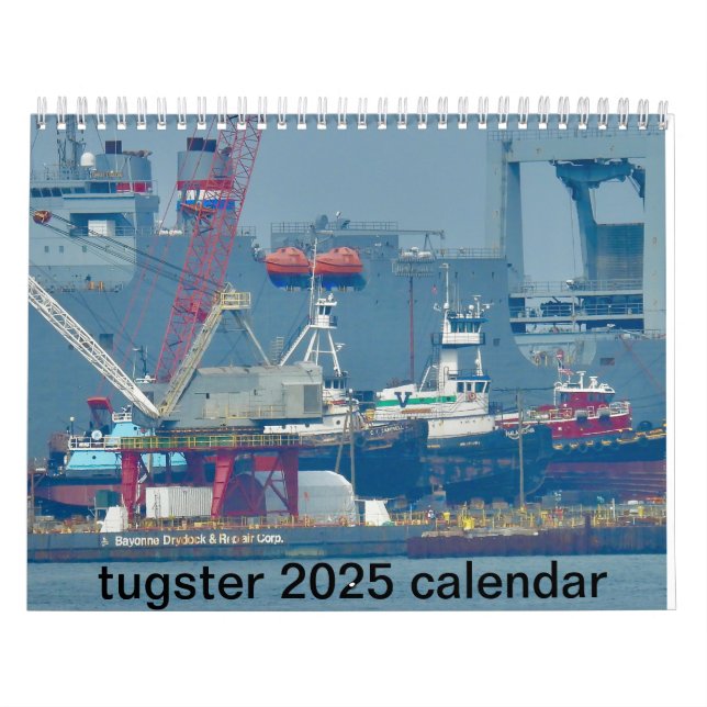 Calendario 2025 con dramáticas fotos de remolcador (Tapa)