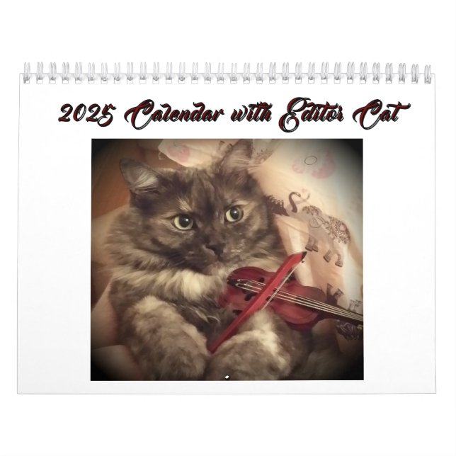 Calendario 2025 con el editor Cat de RoseWrites (Tapa)