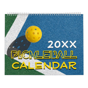 Calendario 2025 Cualquier año Personalizable PICKLEBALL