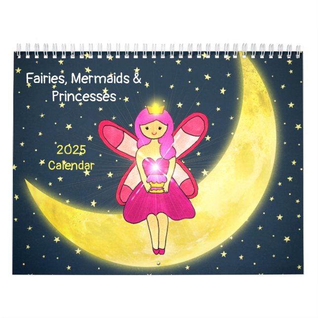 Calendario 2025 de Fe, Sirenas y Princesas (Tapa)