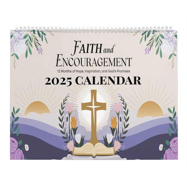 Calendario 2025 de la fe y el aliento cristianos (Tapa)