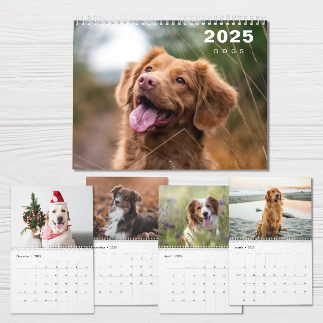 Calendario 2025 del Collage de fotos de perros mod (Subido por el creador)