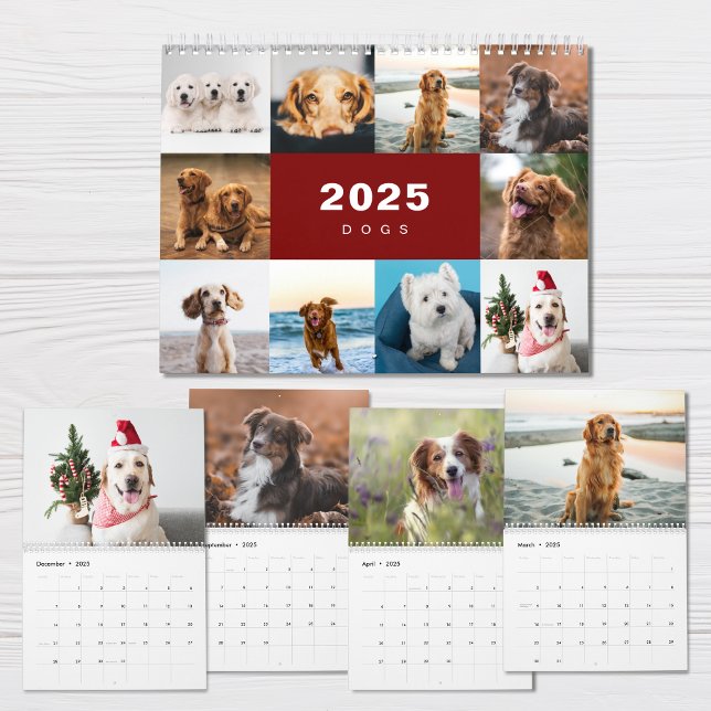 Calendario 2025 del Collage de fotos de perros mod (Subido por el creador)