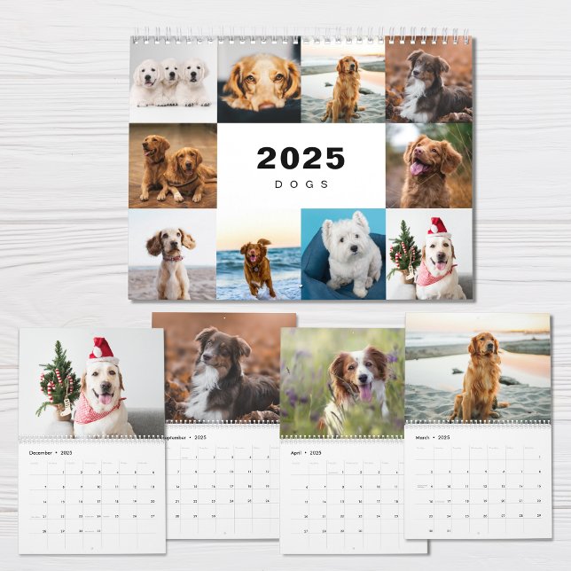 Calendario 2025 del Collage de fotos de perros mod (Subido por el creador)