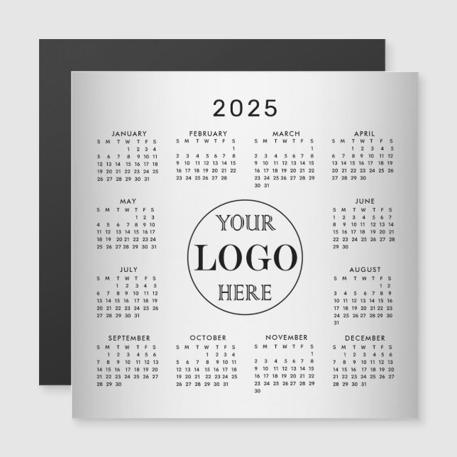 Calendario 2025 del Personalizado de fondo gris os (Anverso/Reverso)