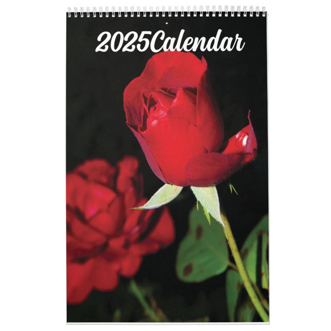 Calendario 2025 Flores rojas (Tapa)