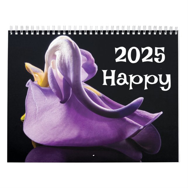 Calendario 2025 Flores violetas (Tapa)