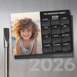 Calendario 2025 - Foto vertical básica blanco negr