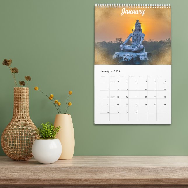 Calendario 2025 India Hindu Deities Idol & Gayatri Mantra (Subido por el creador)