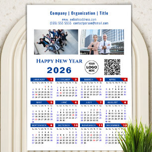 Calendario 2025 Logo comercial código QR Magnético