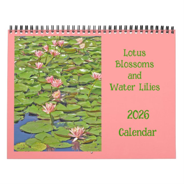 CALENDARIO 2025, "LOTUS BLOSSOMS & Water Lilies (Tapa)