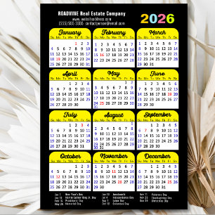 Calendario 2025 Magnético corporativo Minimalista 
