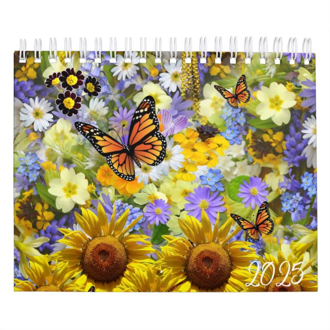 Calendario 2025 Mariposa de girasol (Tapa)