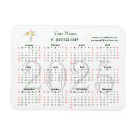 Calendario 2025 para imán comercial