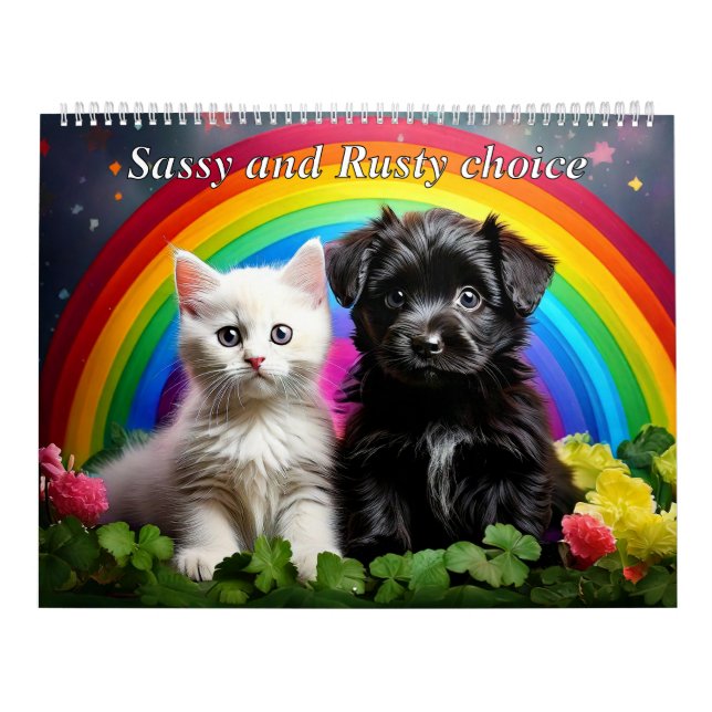 Calendario 2025, perro y gato (Tapa)