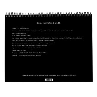 Calendario 2025 Planetas de astronomía del espacio del sistem