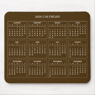Calendario 2025 simple pero elegante   Alfombrilla