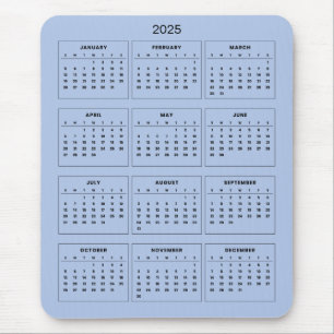 Calendario 2025 simple pero elegante   Alfombrilla