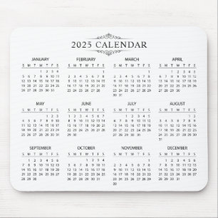 Calendario 2025 simple pero elegante   Alfombrilla