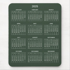 Calendario 2025 simple pero elegante | Alfombrilla