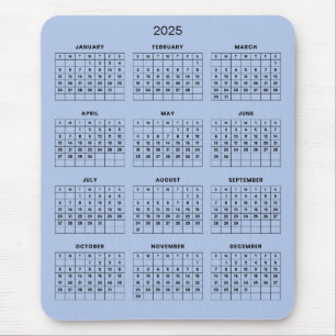 Calendario 2025 simple pero elegante   Alfombrilla