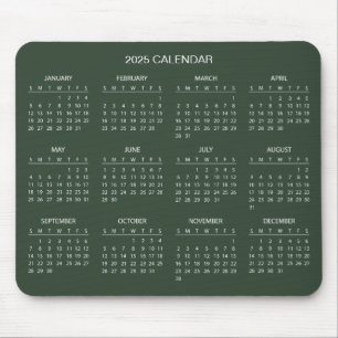 Calendario 2025 simple pero elegante   Alfombrilla
