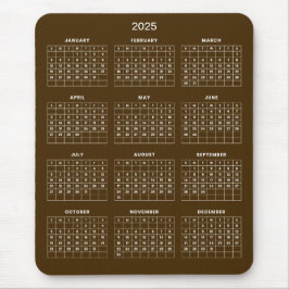 Calendario 2025 simple pero elegante | Alfombrilla