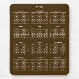 Calendario 2025 simple pero elegante   Alfombrilla