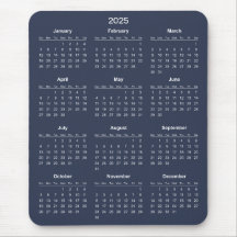 Calendario 2025 simple pero elegante | Alfombrilla