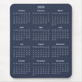 Calendario 2025 simple pero elegante | Alfombrilla