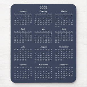 Calendario 2025 simple pero elegante   Alfombrilla