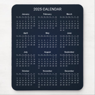Calendario 2025 simple pero elegante   Alfombrilla