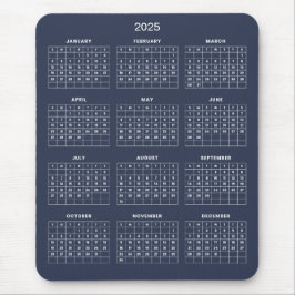Calendario 2025 simple pero elegante | Alfombrilla