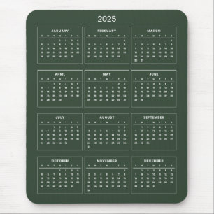 Calendario 2025 simple pero elegante   Alfombrilla