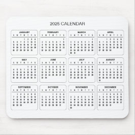 Calendario 2025 simple pero elegante | Alfombrilla