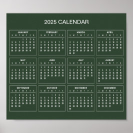 Calendario 2025 simple pero elegante | Póster