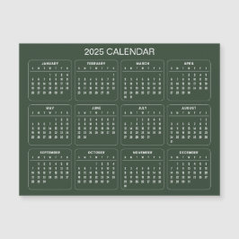 Calendario 2025 simple pero elegante | Tarjeta mag
