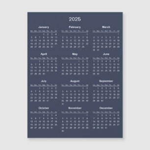 Calendario 2025 simple pero elegante   Tarjeta mag