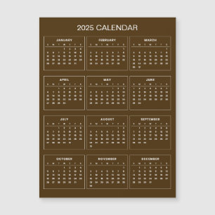Calendario 2025 simple pero elegante   Tarjeta mag