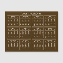 Calendario 2025 simple pero elegante | Tarjeta mag