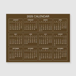 Calendario 2025 simple pero elegante   Tarjeta mag