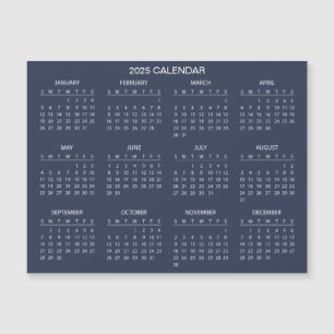 Calendario 2025 simple pero elegante   Tarjeta mag