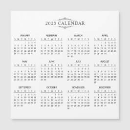 Calendario 2025 simple pero elegante | Tarjeta mag