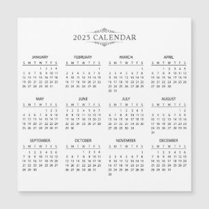 Calendario 2025 simple pero elegante Tarjeta mag
