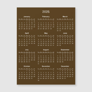 Calendario 2025 simple pero elegante   Tarjeta mag