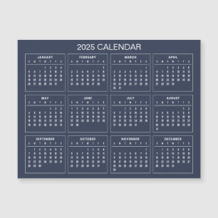 Calendario 2025 simple pero elegante   Tarjeta mag